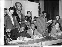 16.2.1961 Gedenkfeier für Lumumba in Leipzig, Foto: Bundesarchiv, Bild 183-78591-0001 